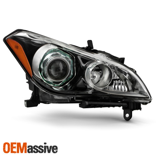 For 2011-2013 Infiniti M37 M56 HID w/ AFS Projector Black Headlight Passenger