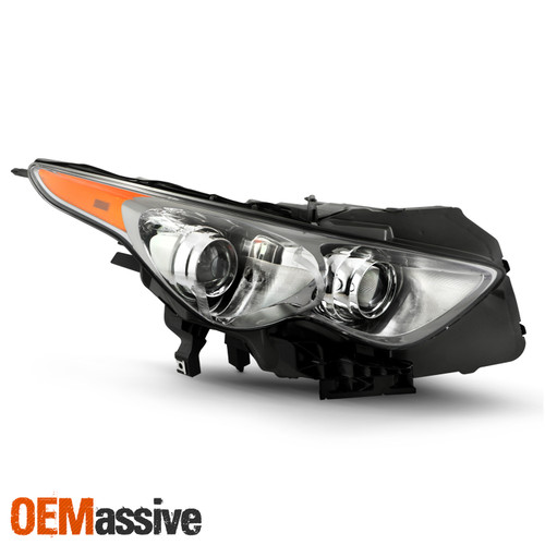 For 2009-2017 FX35 FX37 FX50 QX70 w/Sport Pkg w/o AFS Black Headlight Passenger
