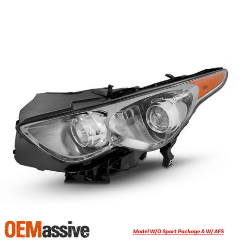 For 09-17 FX35 FX37 FX50 FX70 [HID/AFS Type w/o Sport Pkg] OE Driver Headlight