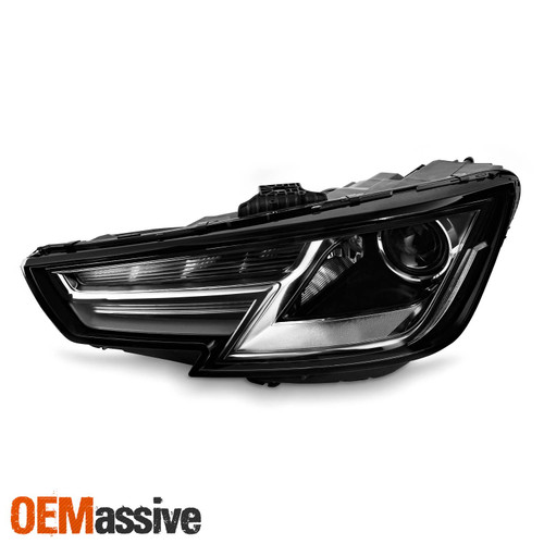 For 17-19 Audi A4 S4 [Xenon/HID Non AFS] OE Black Housing Headlight Drive Side