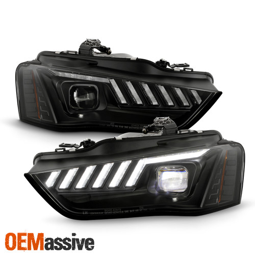 For 13-16 Audi A4 S4 HID Non-AFS LED Projector SwitchBack Sequential Headlights