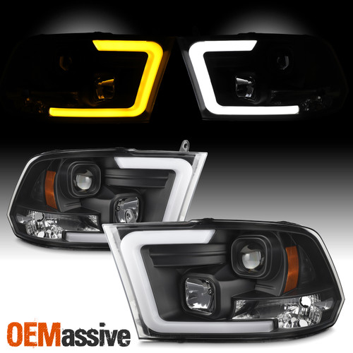 For 09-18 Ram 1500 2500 3500 [LED Switchback DRL & Low Beam]Projector Headlight