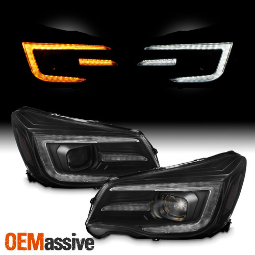 For 14-18 Subaru Forester Halogen Sty Sequential Switchback Projector Headlight