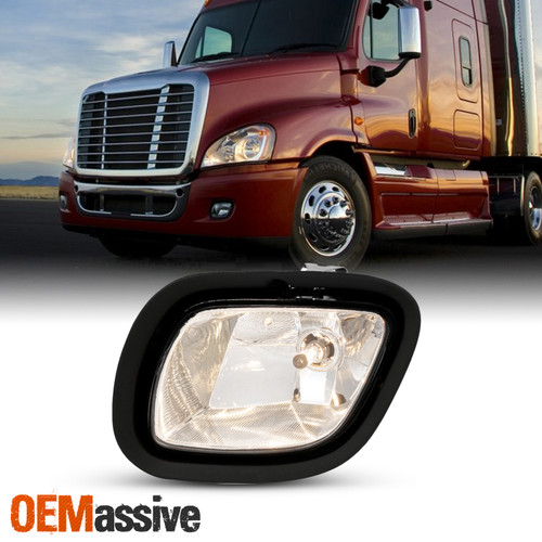 For 2008-2017 Freightliner Cascadia Fog Lights Lamps OE Design Chrome Driver
