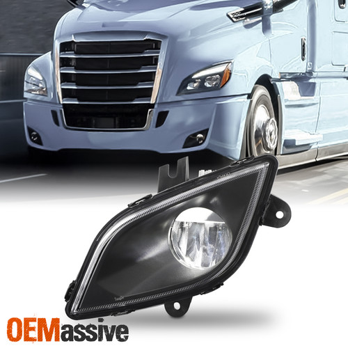 For 18-23 Freightliner Cascadia 126 Class 8 LED Fog Lights Lamps Black OE Left