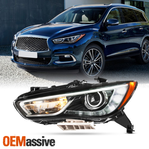 For 2016-2018 QX60 LED DRL [HID/Xenon] Projector Headlight Left Driver Non-AFS