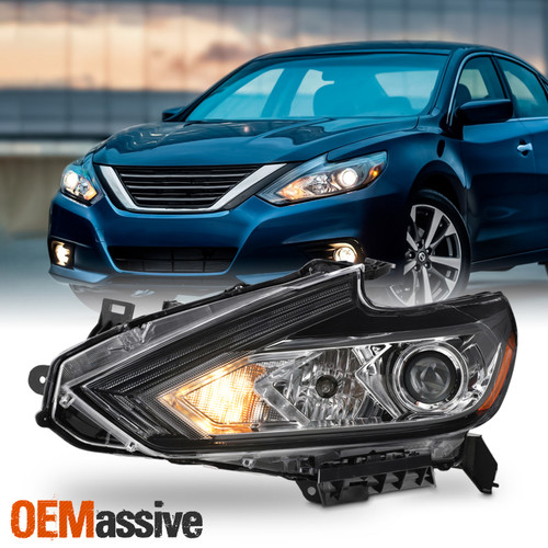 For 2016-2018 Altima Halogen Type w/Chrome Bezel HeadLamp w/o LED Running Driver