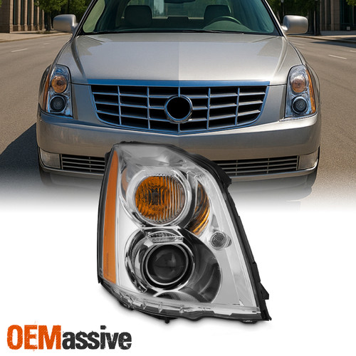 For 2006-2011 Cadillac DTS Xenon HID Projector Chrome Headlights Passenger Side