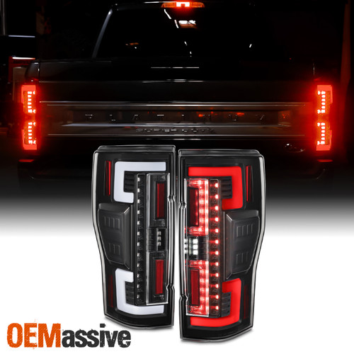 For 20-22 Ford F250 F350 F450 Superduty LED Tail Lights w/Blind Spot Model Black