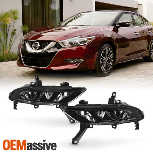 For 2016 2017 2018 Maxima [Halogen Type] Fog Light Pair w/ Wiring Harness Switch