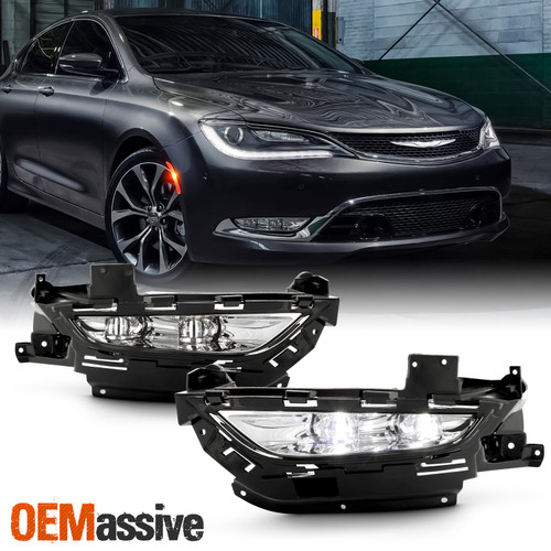 For 2015-2016 Chrysler 200 [Full LED] Front Bumper Fog Light w/Universal Switch