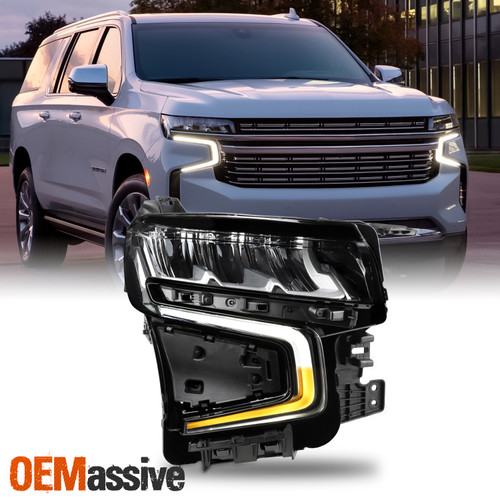 For 2021-2024 Chevy Tahoe/Suburban [Full LED] Switchback Headlights Passenger