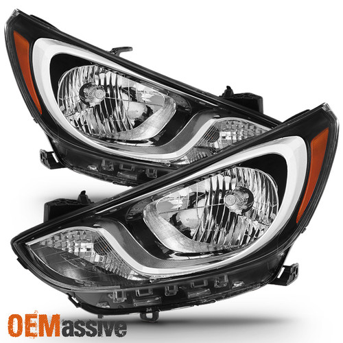 [Original Style] Fits 2012 2013 2014 Accent Halogen Headlights Lamps Replacement