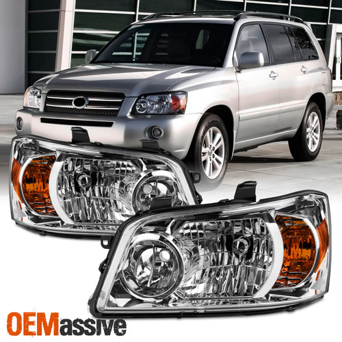 For 2004-2006 Toyota Highlander SUV Halogen Headlights OE Style Driver-Passenger