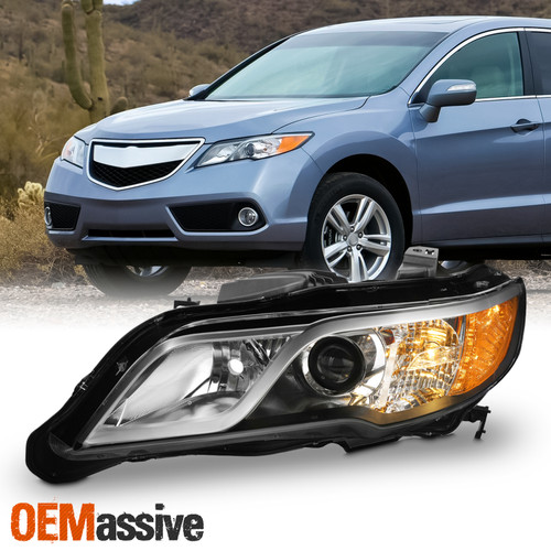 For 2013-2015 Acura RDX [Halogen Type] Projector Headlight Headlamp Driver Chrome