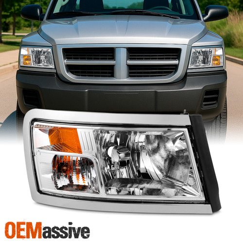 For 2008-2011 Dodge Dakota Pickup Halogen Type Headlights Assembly Chrome Right
