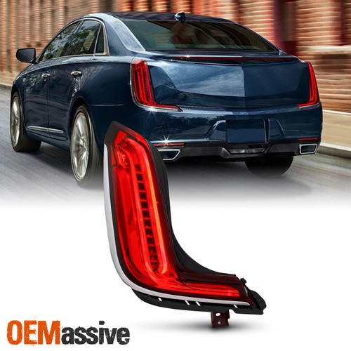 For 2018-2020 Cadillac XTS Full LED Running Signal Chrome Red Tail Light Driver