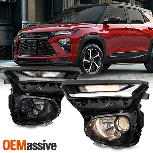For 2021-2023 Chevy Trailblazer Halogen Headlights w/ LED DRL Signal Replacement