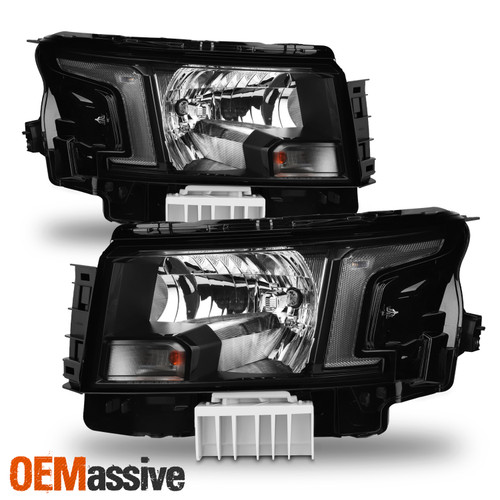 For 2022-2023 Nissan Frontier Halogen Type Headlights OE Style Black Replacement