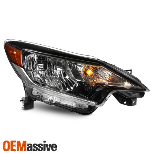For 2017-2019 Nissan Versa Note Black Headlight Headlamp Passenger Right 17-19