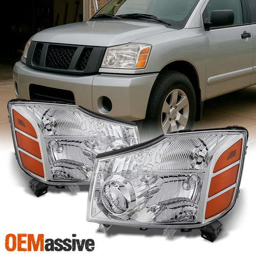 Fit 04-15 Titan 05-07 Armada Headlights Light 2009 2010 2011 2012 2013 2014