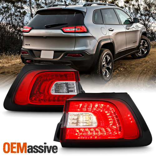 For 2014-2018 Jeep Cherokee Outer LED Tail Lights Assembly Rear Brake Lamp Pair