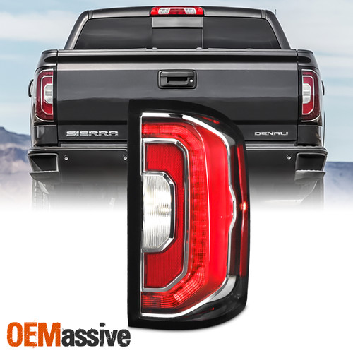 For 2016-2018 GMC Sierra 1500 LED Running Turn Signal Chrome TailLamp Passenger