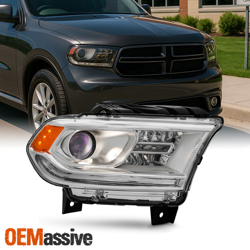 For 2014-2017 Dodge Durango Halogen Non-DRL Projector Headlight Passenger