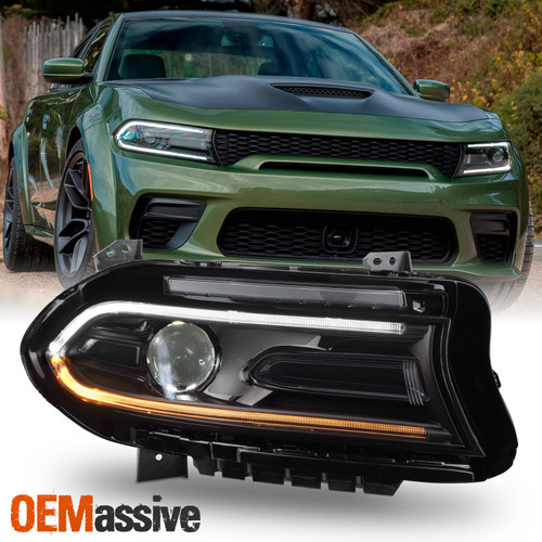 For 2022-2023 Dodge Charger Halogen W/ LED Signal DRL Swithback Headlight Right