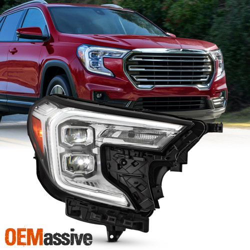 For 2022-2024 GMC Terrain Denali DRL LED Projector Black Headlight Passenger RH
