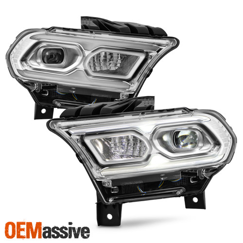 For 21-24 Dodge Durango Full LED DRL Projector Non-Auto Leveling Headlights Pair