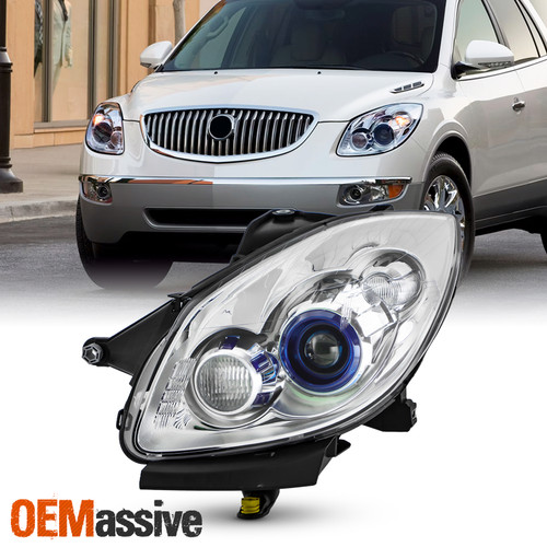 For 2008-2012 Buick Enclave HID Projector Chrome Headlight Driver Left LH w/AFS