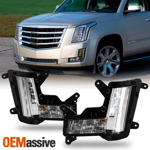 For 15-20 Cadillac Escalade LED w/DRL Fog Light W/O Crash Brake Driver Passenger