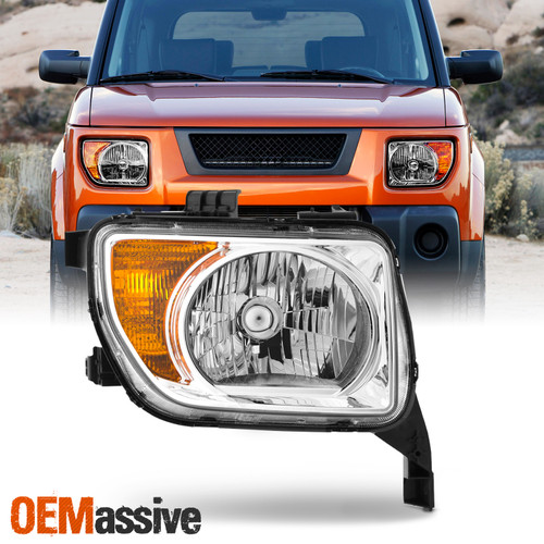 For 2003-2006 Honda Element Halogen Type Headlight Headlamp Chrome Passenger