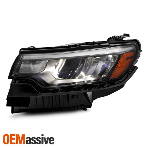 For 2022-2024 Jeep Compass [LED High-Low Beam] Black Headlight Driver w/ Non-DRL