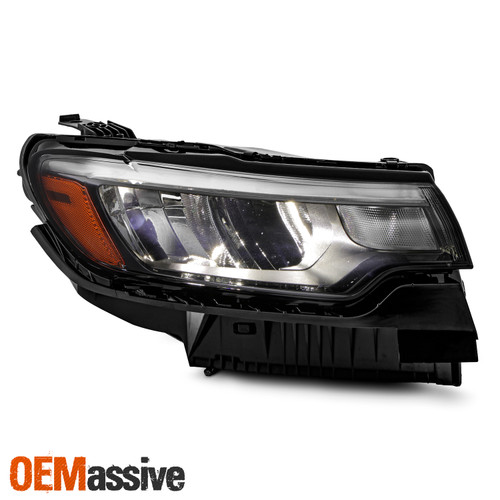 For 2022-2024 Jeep Compass [LED High-Low Beam] Black Headlight Right w/ Non-DRL