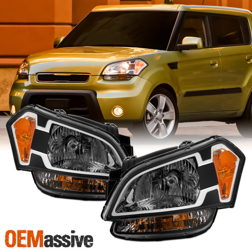 For 2010-2011 Kia Soul Halogen Type Headlight Headlamp Driver Passenger Assembly