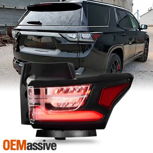 For 2018-2021 Chevy Traverse FULL LED Black Tail Light Right Outer w/Redline Pkg
