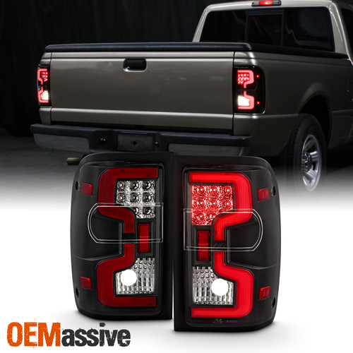For 2001-2011 Ford Ranger LED Tail Lights Rear Brake Lamp Black Housing Assembly