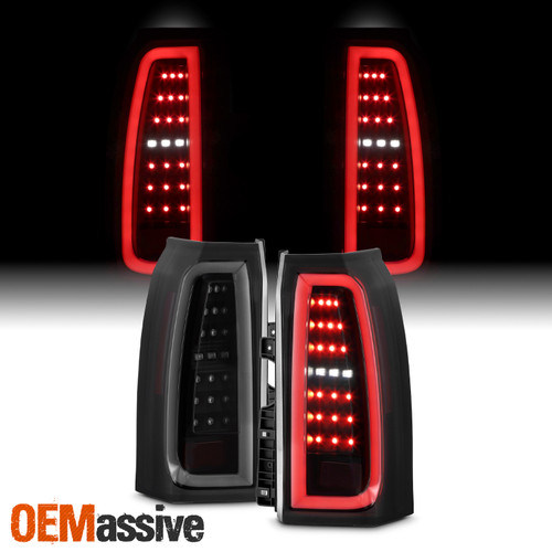 For 15-20 Chevy Tahoe Suburban Full LED Black Smoked Tail Lights w/Greeting Lamp