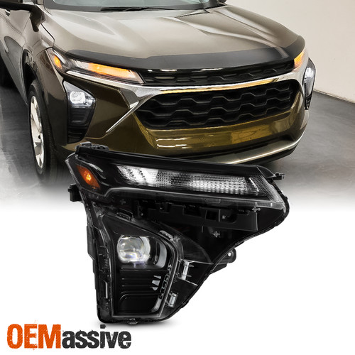 For 2024-2025 Chevy Trax LS/RS [LED Hi-Lo Beam] Projector Black Headlight Right
