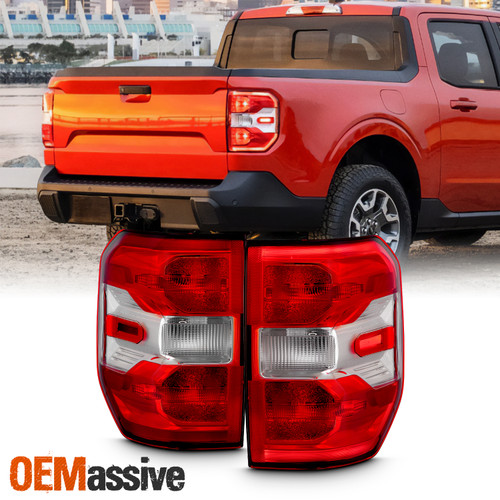 For 2022-2025 Ford Maverick Lariat LED Running Chrome Red Tail Lights Pair LH+RH
