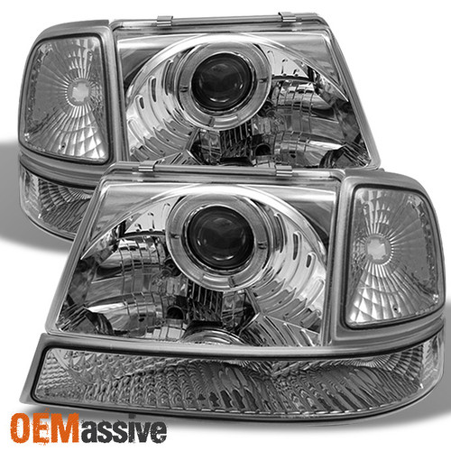 Fits 98-00 Ranger Halo Projector Headlights +Clear Corner Signal Lamp Left+Right