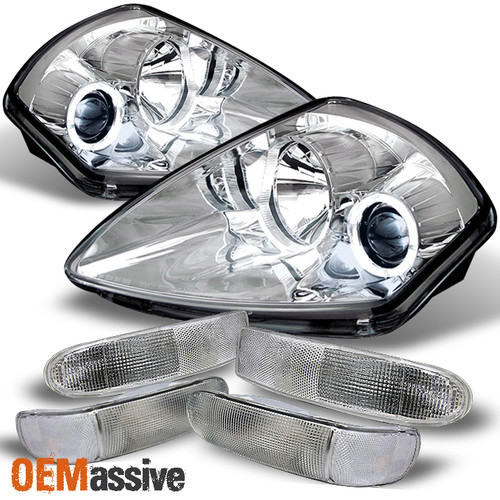 Fits 00-02 Eclipse Halo Projector Headlights+Front & Rear Bumper Signal Lights