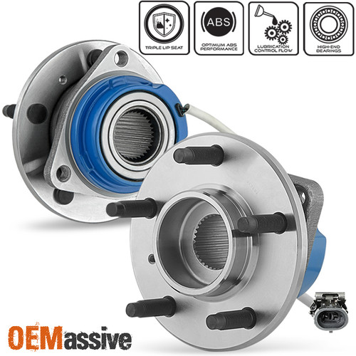 Fit 2x Front Wheel 513121 Hub Bearing Assembly Replacement 5 Lug w/ABS Sensor