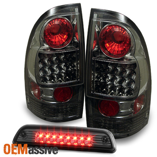 Fits 05-15 Toyota Tacoma LH + RH Replacement LED Taillights+3rd Brake Light