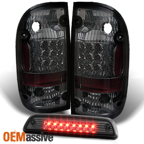 Fits 1995-2000 Toyota Tacoma LH + RH Replacement LED Taillights+3rd Brake Light