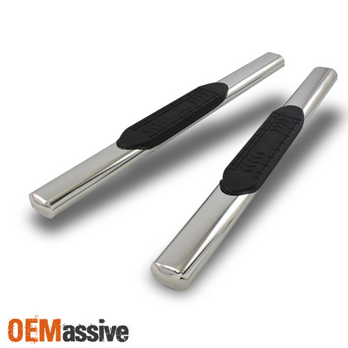 Fit 99-13 Sierra/Silverado Standard Cab 5" T-304 Step Bar W/ Slip Resistant Pad