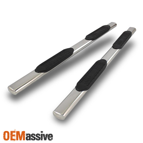 Fits 05-13 Frontier King/Extended Cab 5"Oval T-304 Step Bar+Anti Slip Padding