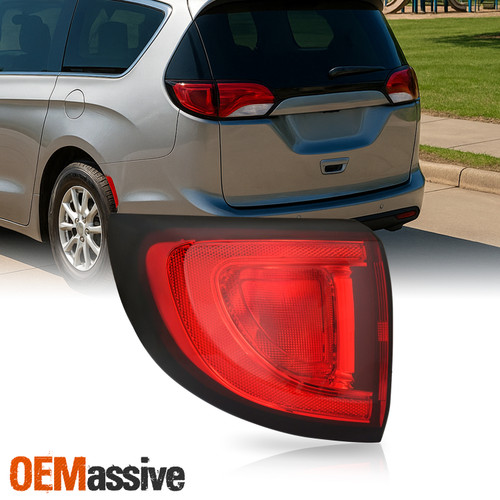 For 2017-2022 Chrysler Pacifica [Halogen Type] Red Tail Light Outer Driver Left